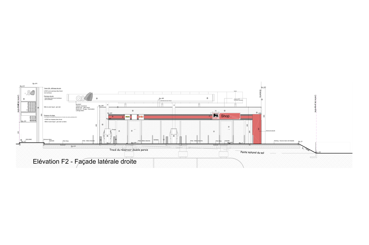 Nouvelle station & Shop all-in-line