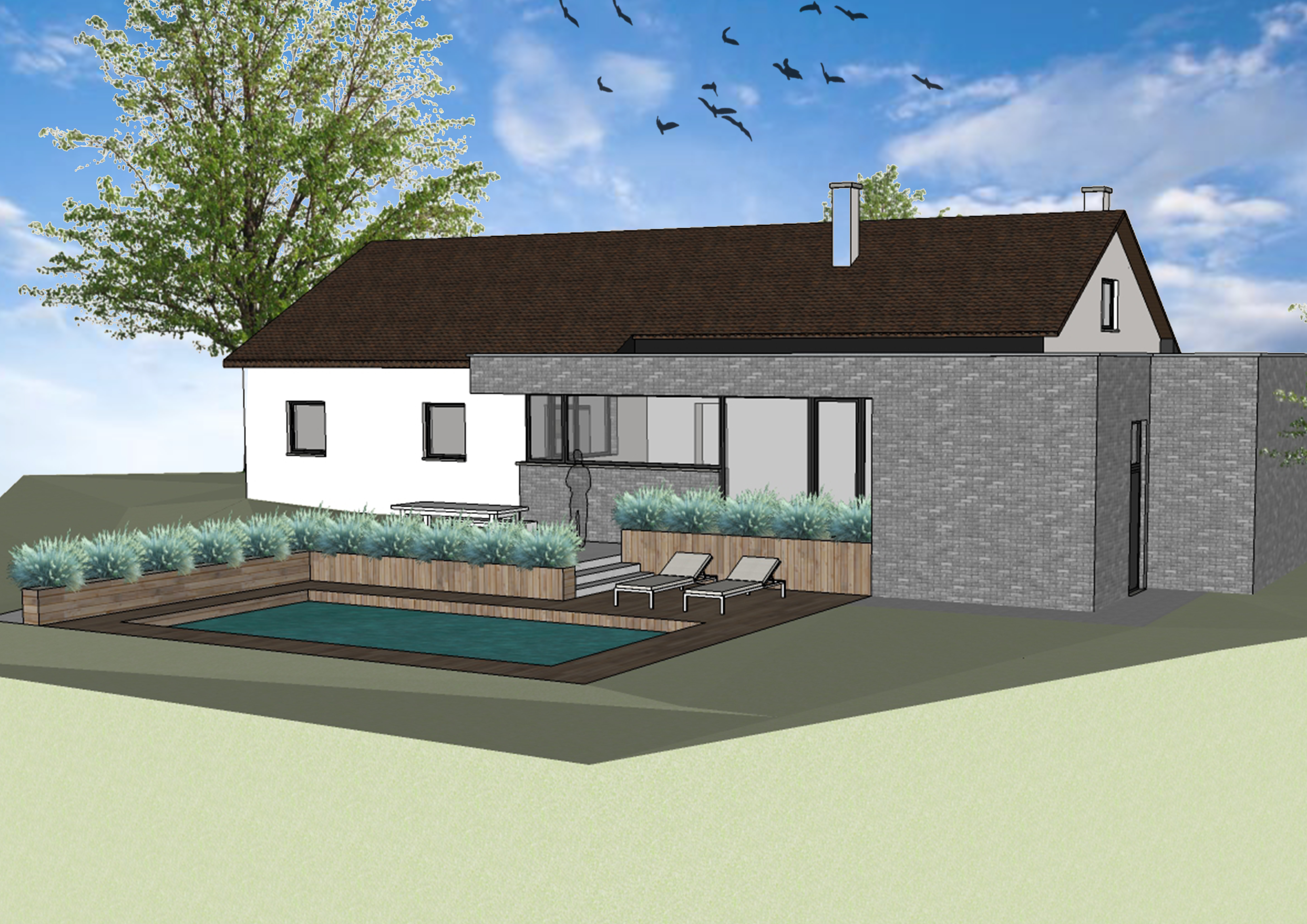 EXTENSION D’UNE MAISON UNIFAMILIALE